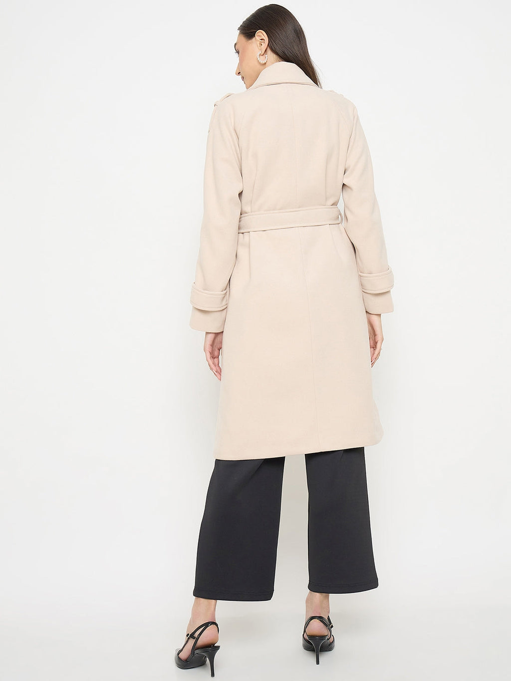 Madame Stand Collar Off White Long Coat