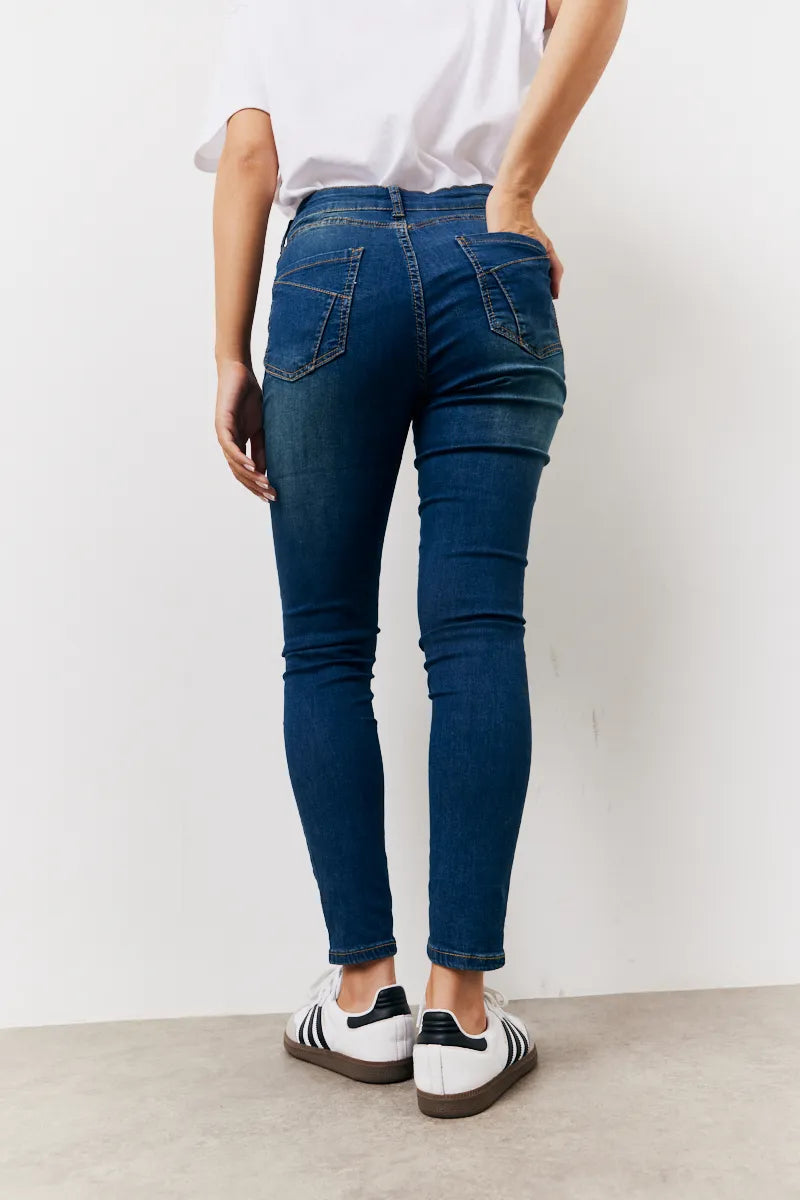 In The Style Shaper Stretch Jeans in Mid Blue
