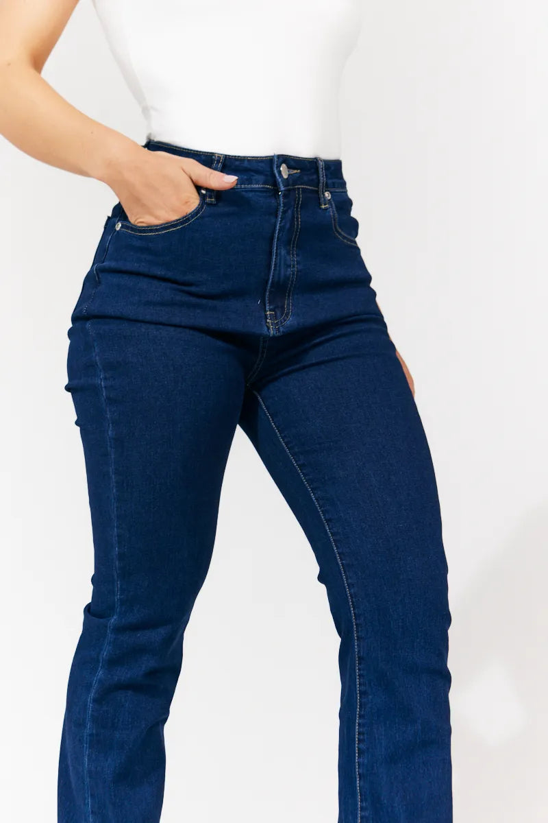 In The Style Ivy Kickflare Jeans in Indigo
