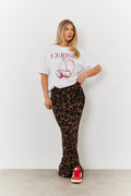 Leopard Mesh Maxi Skirt