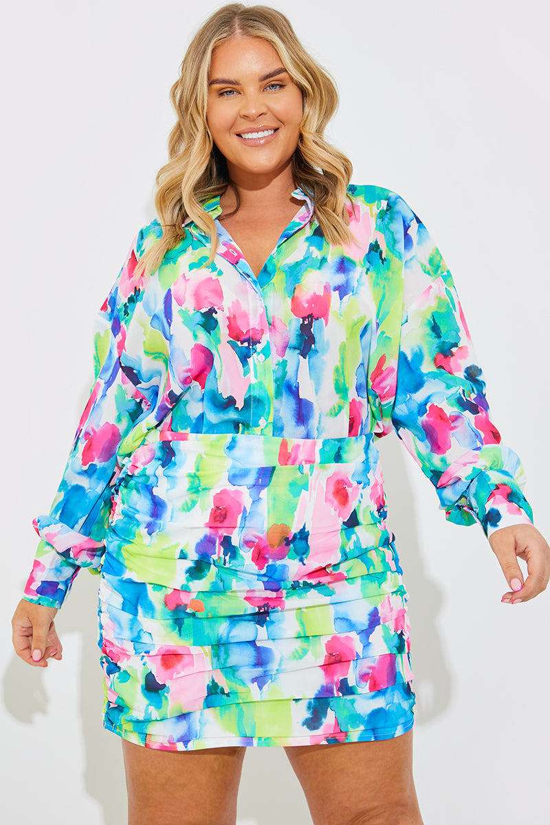 Ruched Mini Co-Ord Skirt