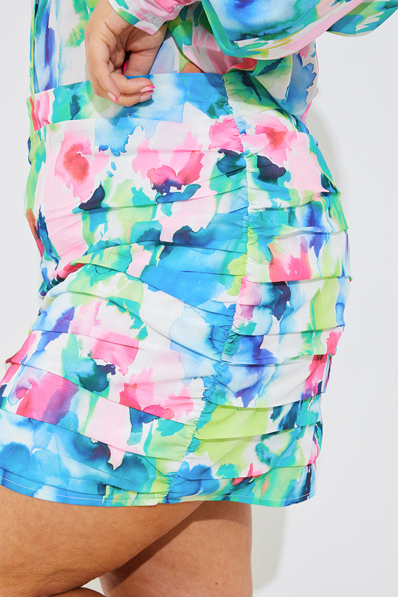 Ruched Mini Co-Ord Skirt