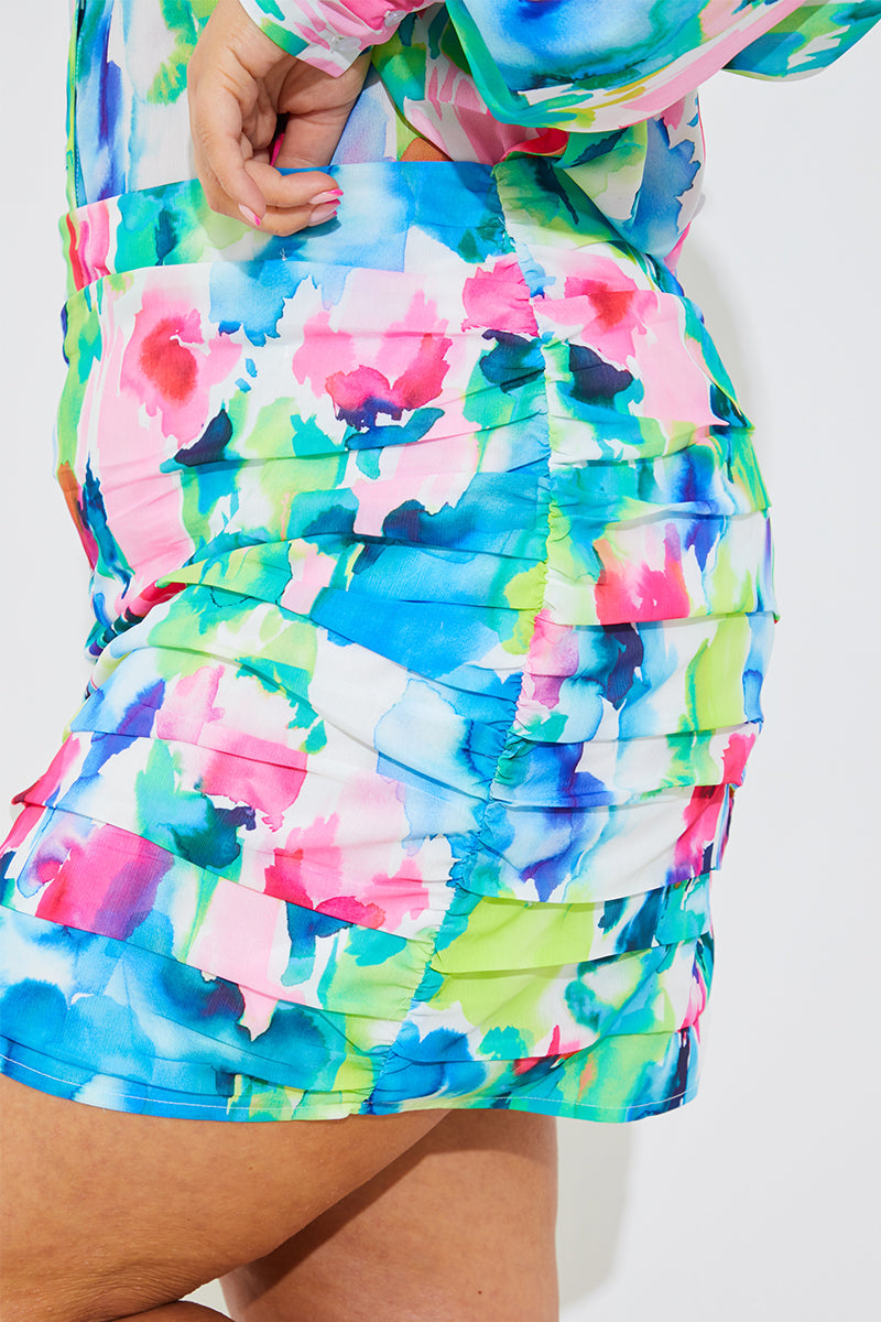 Ruched Mini Co-Ord Skirt